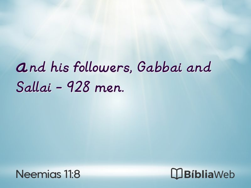 Neemias 11:8 em imagem para compartilhar