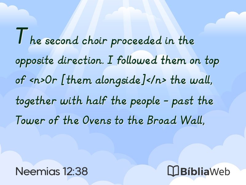 Neemias 12:38 em imagem para compartilhar