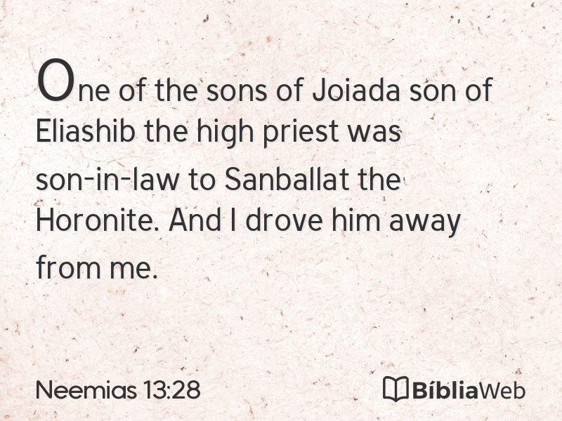 Neemias 13:28 em imagem para compartilhar
