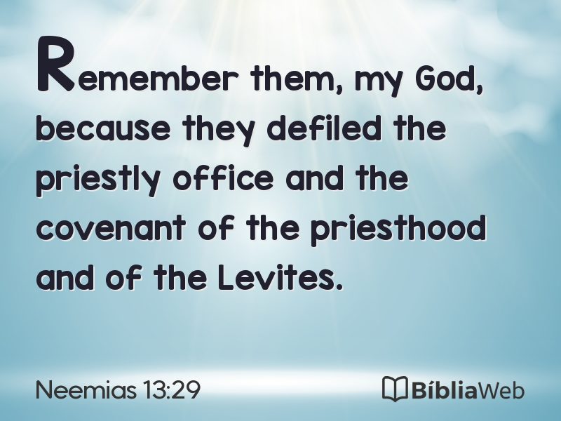Neemias 13:29 em imagem para compartilhar
