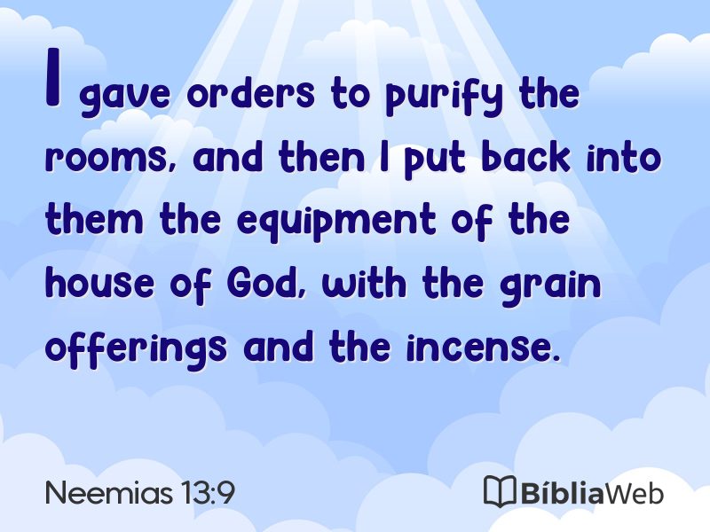 Neemias 13:9 em imagem para compartilhar