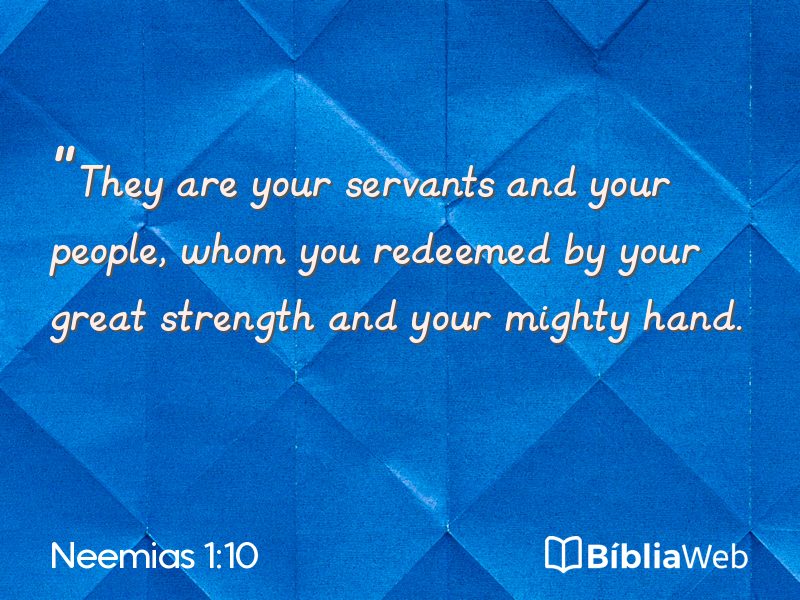 Neemias 1:10 em imagem para compartilhar