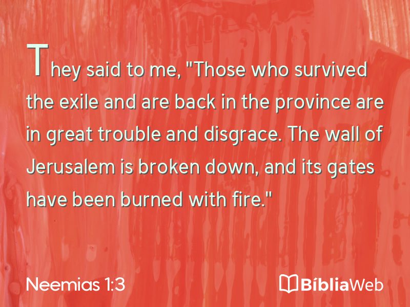 Neemias 1:3 em imagem para compartilhar