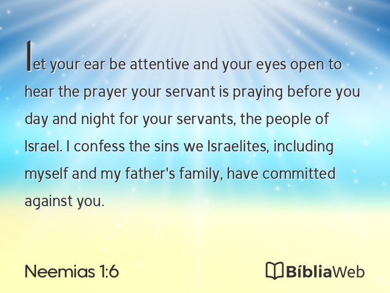 Neemias 1:6 em imagem para compartilhar