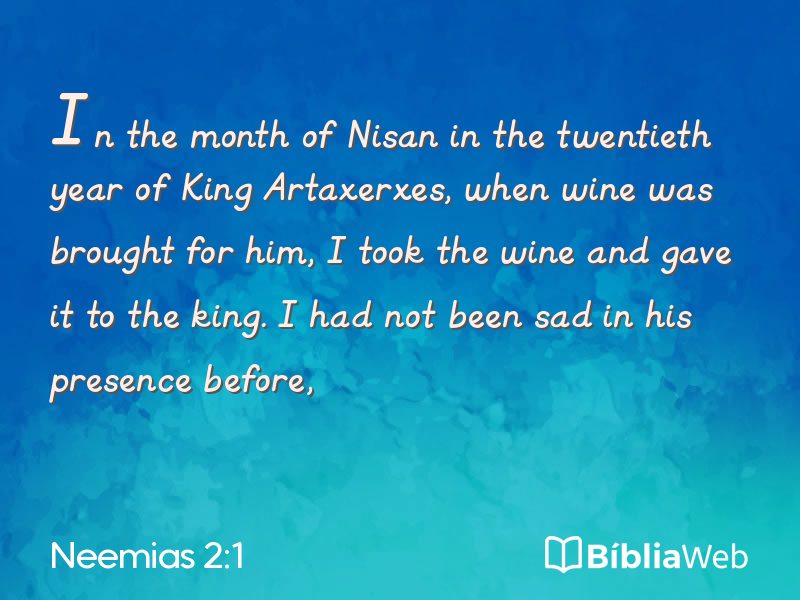 Neemias 2:1 em imagem para compartilhar