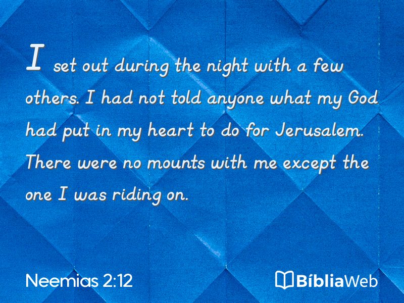 Neemias 2:12 em imagem para compartilhar