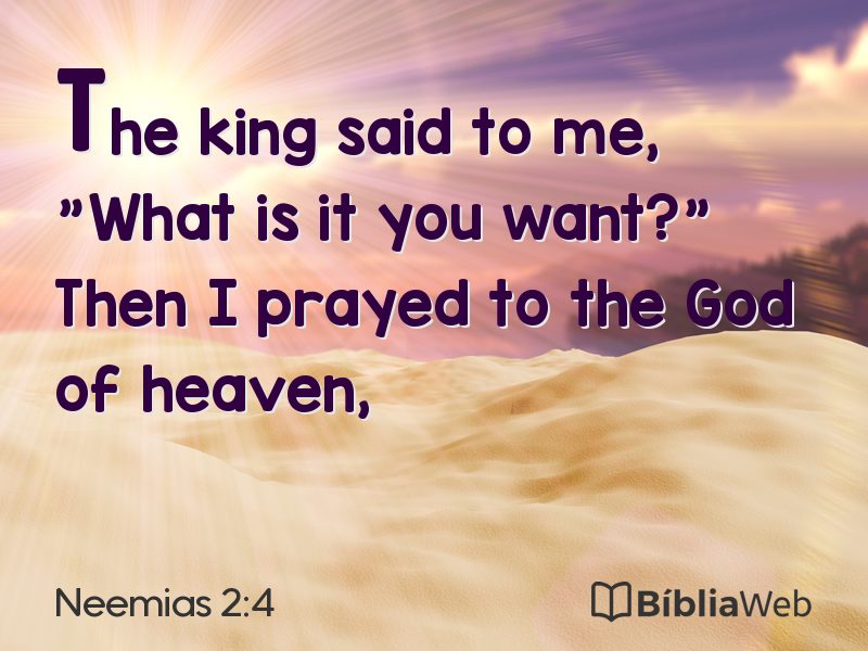 Neemias 2:4 em imagem para compartilhar