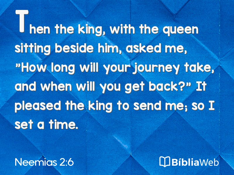 Neemias 2:6 em imagem para compartilhar