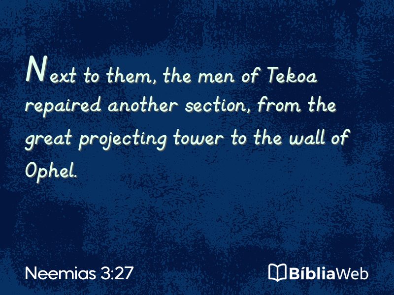 Neemias 3:27 em imagem para compartilhar