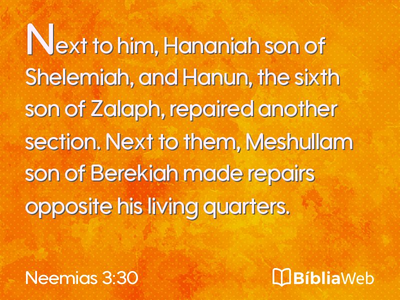 Neemias 3:30 em imagem para compartilhar