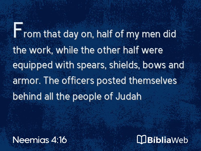 Neemias 4:16 em imagem para compartilhar