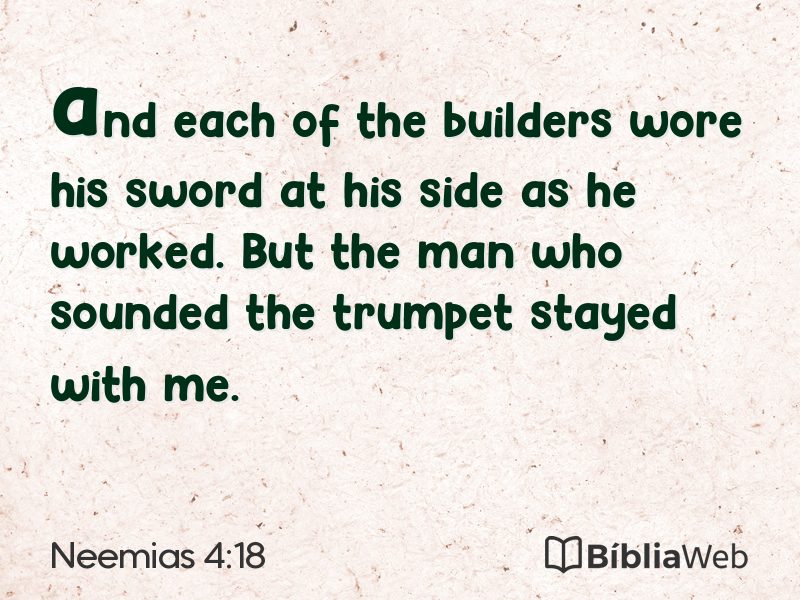 Neemias 4:18 em imagem para compartilhar