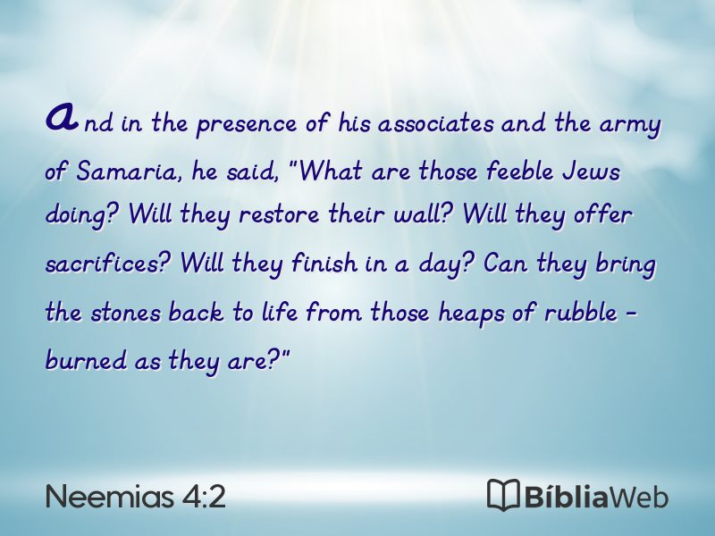 Neemias 4:2 em imagem para compartilhar