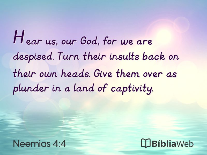 Neemias 4:4 em imagem para compartilhar