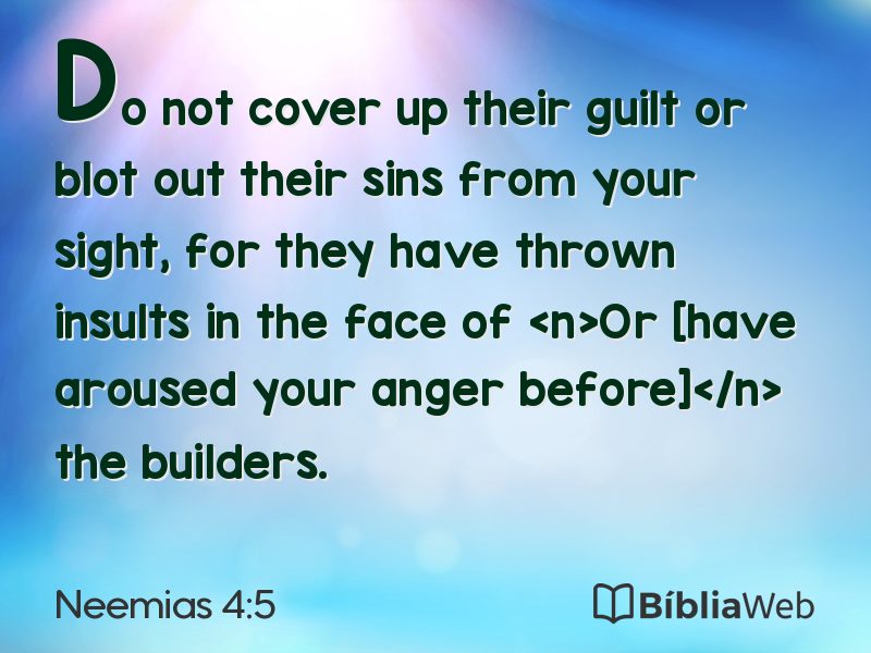 Neemias 4:5 em imagem para compartilhar