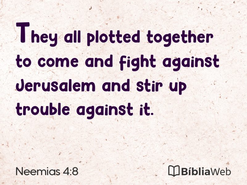 Neemias 4:8 em imagem para compartilhar