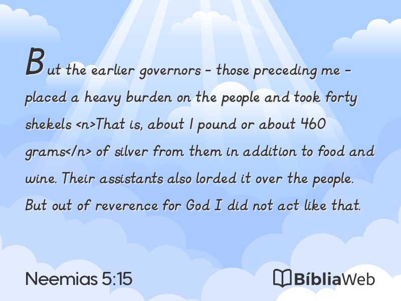 Neemias 5:15 em imagem para compartilhar
