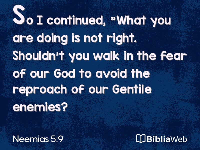 Neemias 5:9 em imagem para compartilhar