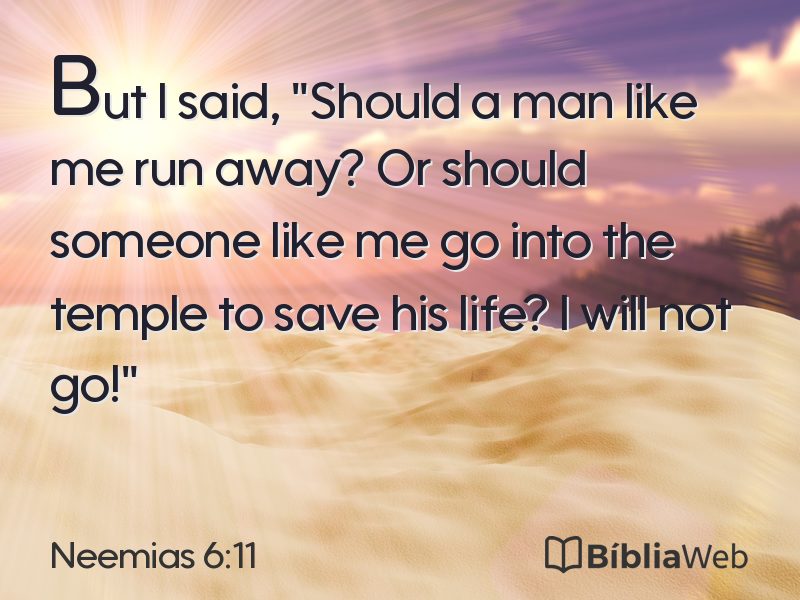 Neemias 6:11 em imagem para compartilhar