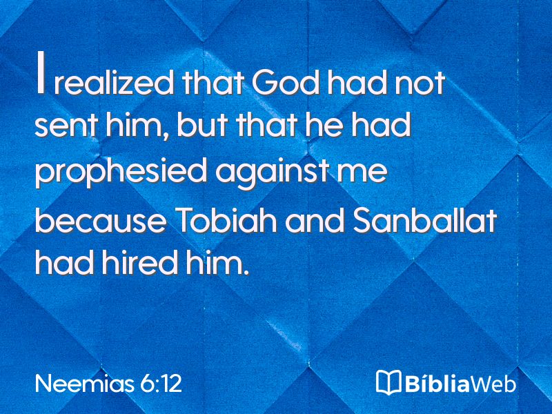 Neemias 6:12 em imagem para compartilhar