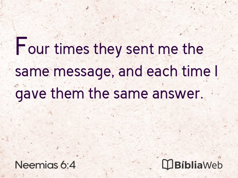 Neemias 6:4 em imagem para compartilhar