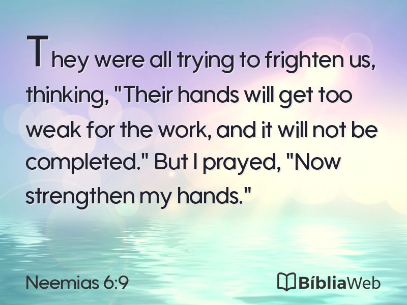 Neemias 6:9 em imagem para compartilhar