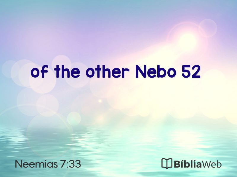 Neemias 7:33 em imagem para compartilhar