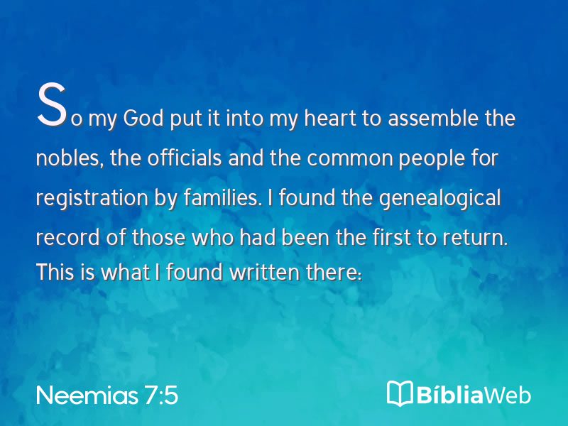Neemias 7:5 em imagem para compartilhar