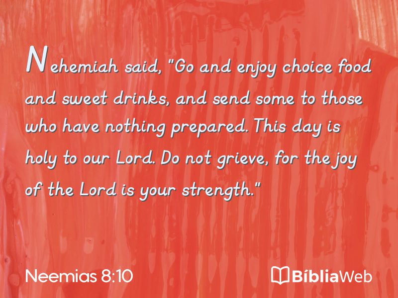 Neemias 8:10 em imagem para compartilhar