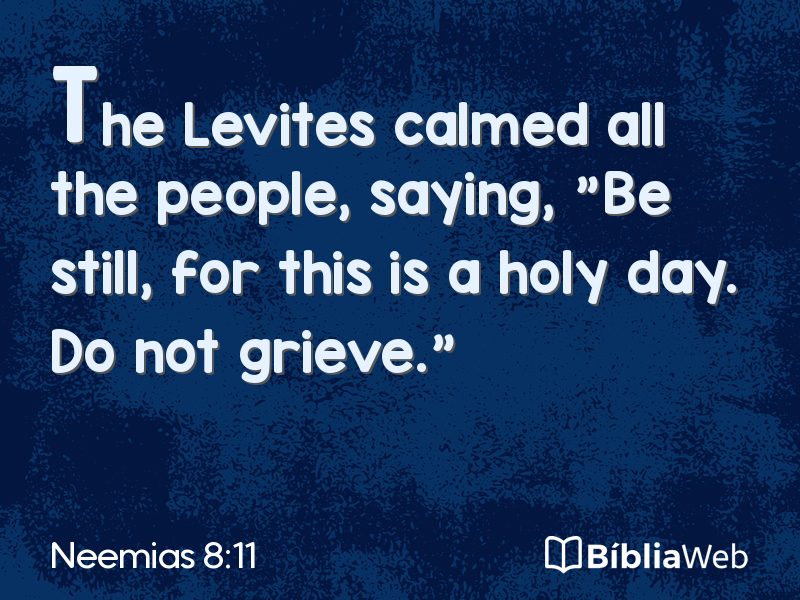 Neemias 8:11 em imagem para compartilhar