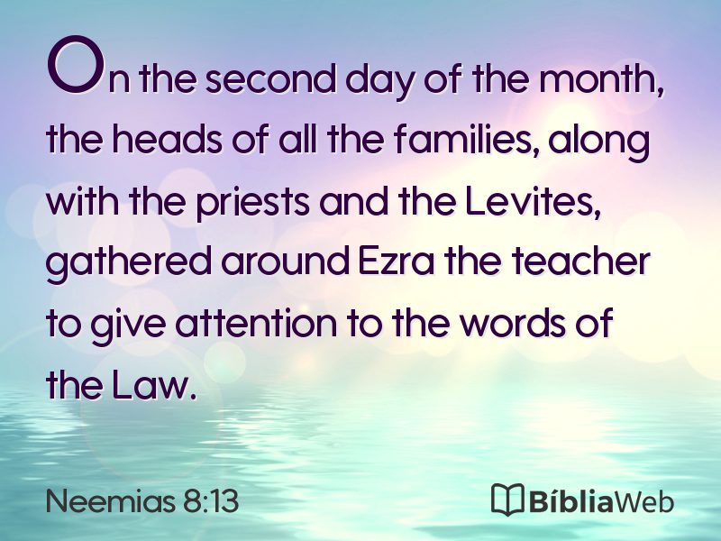Neemias 8:13 em imagem para compartilhar