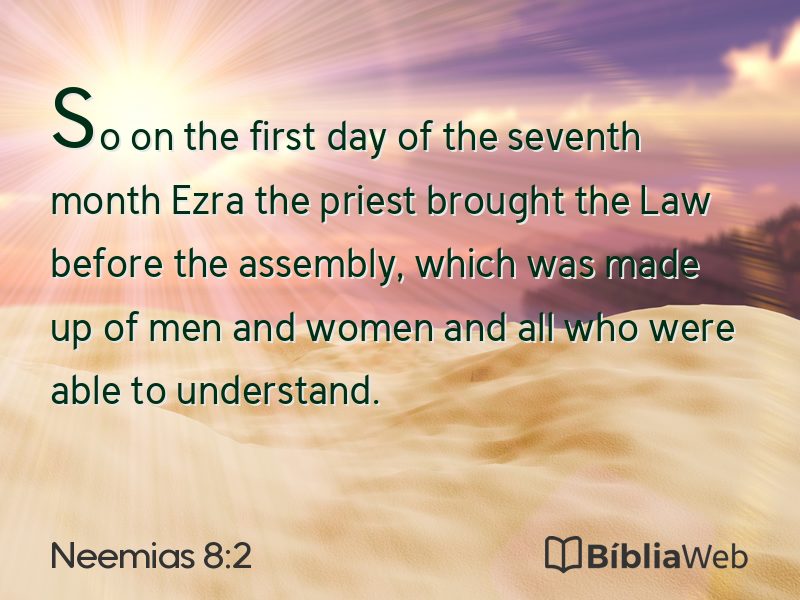 Neemias 8:2 em imagem para compartilhar