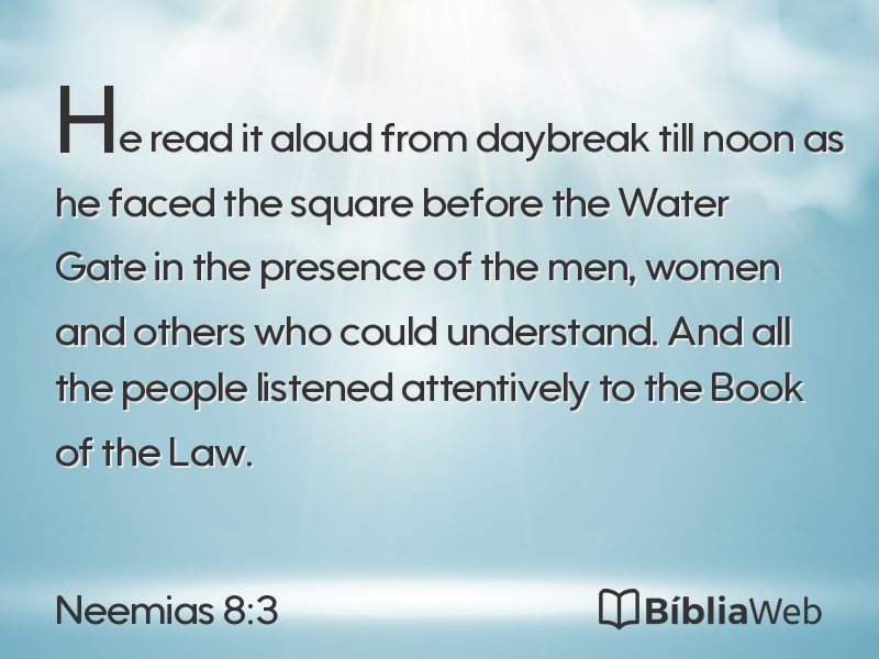 Neemias 8:3 em imagem para compartilhar