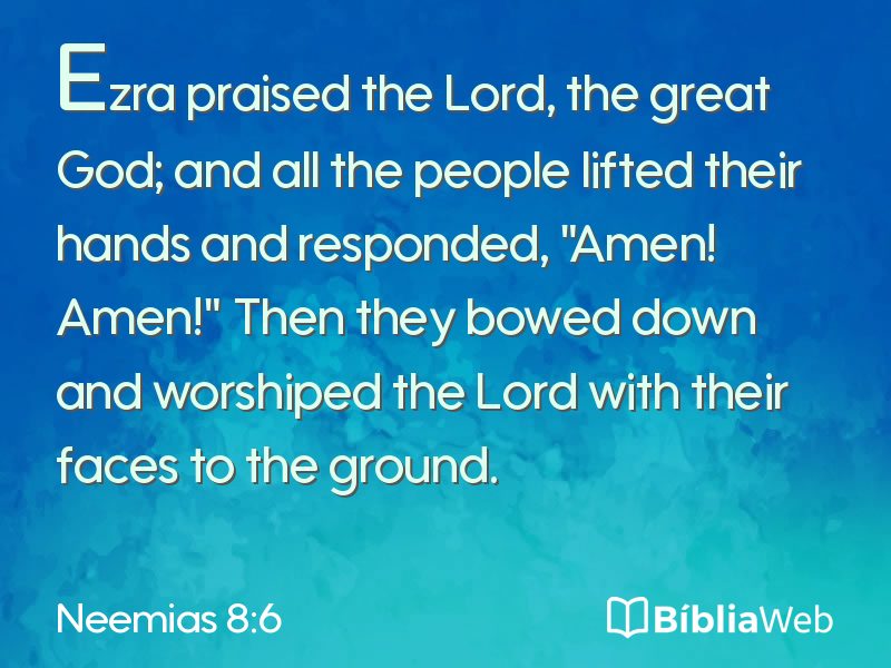 Neemias 8:6 em imagem para compartilhar