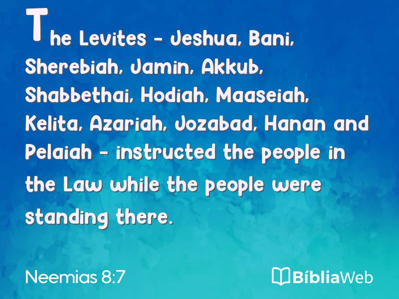 Neemias 8:7 em imagem para compartilhar
