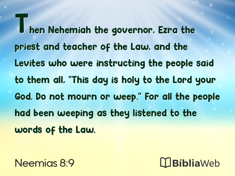 Neemias 8:9 em imagem para compartilhar