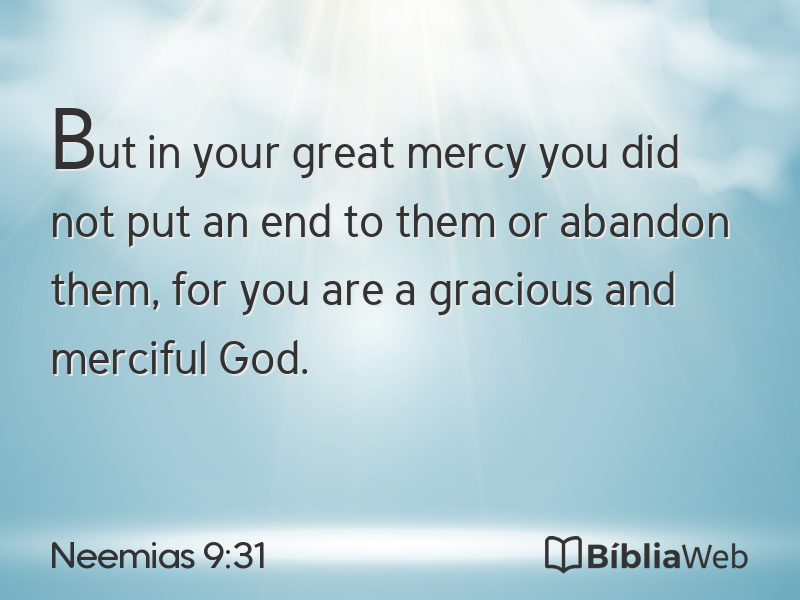 Neemias 9:31 em imagem para compartilhar