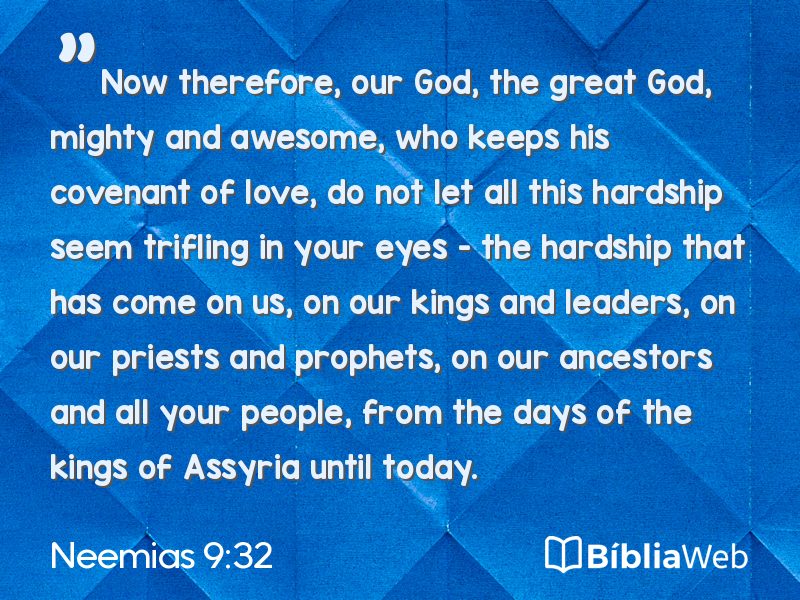 Neemias 9:32 em imagem para compartilhar