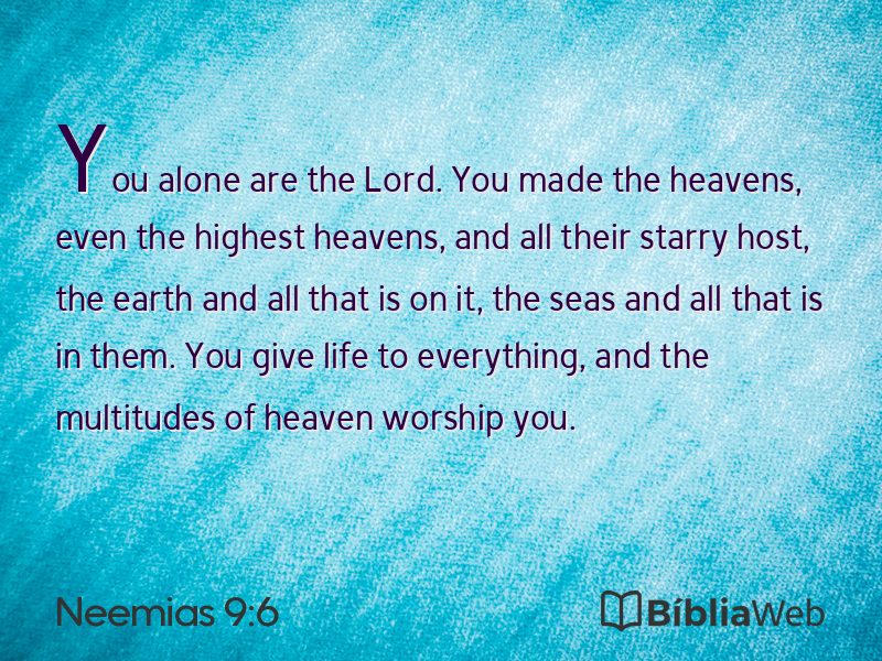Neemias 9:6 em imagem para compartilhar