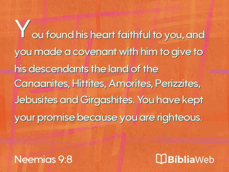 Neemias 9:8 em imagem para compartilhar