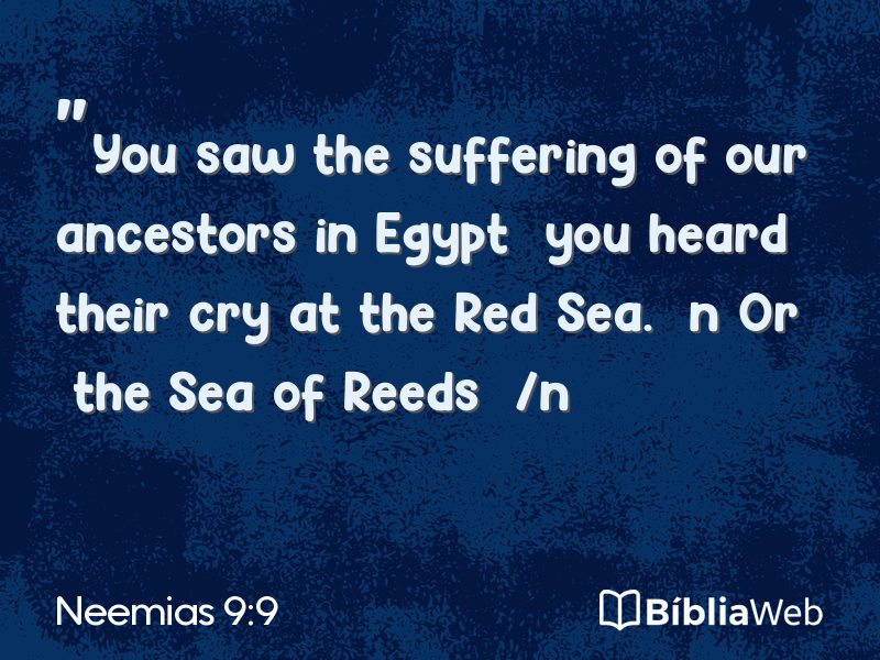 Neemias 9:9 em imagem para compartilhar