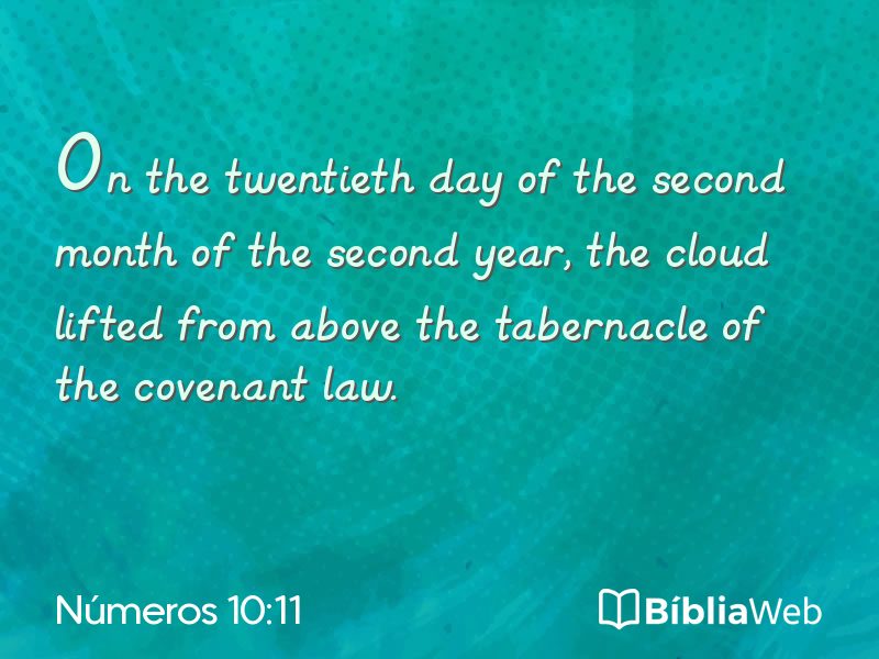 Números 10:11 em imagem para compartilhar