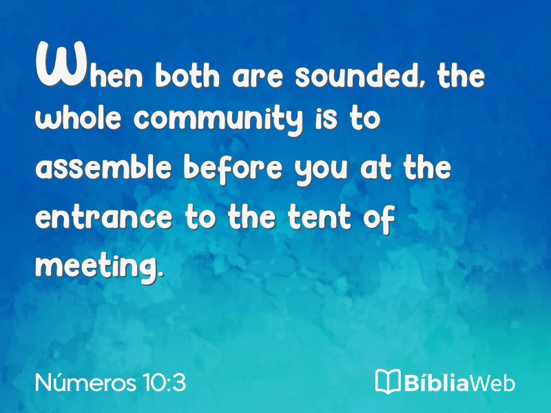 Números 10:3 em imagem para compartilhar