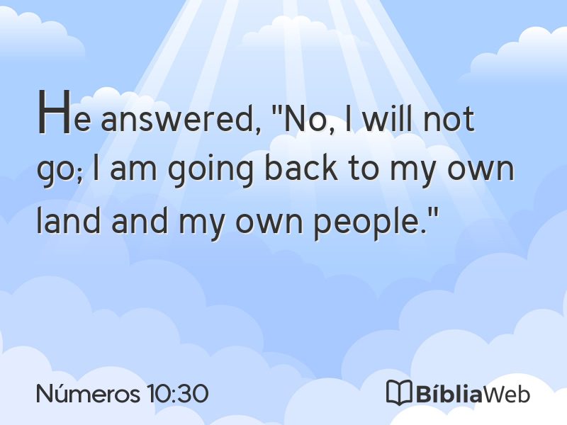 Números 10:30 em imagem para compartilhar