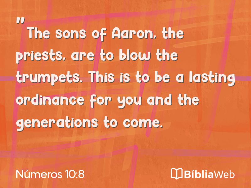 Números 10:8 em imagem para compartilhar