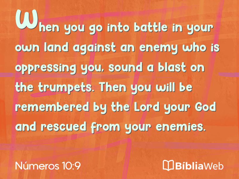 Números 10:9 em imagem para compartilhar