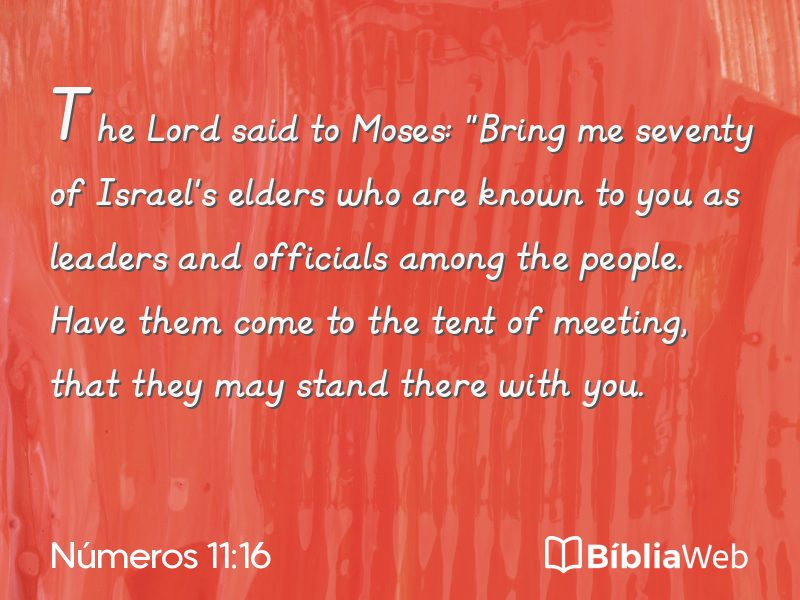 Números 11:16 em imagem para compartilhar