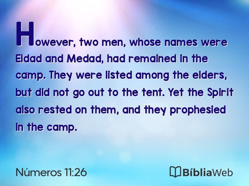 Números 11:26 em imagem para compartilhar