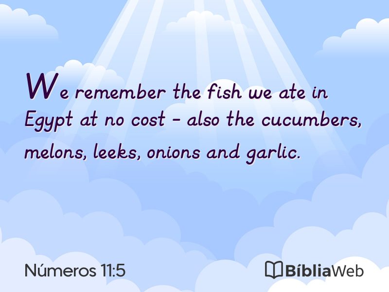 Números 11:5 em imagem para compartilhar