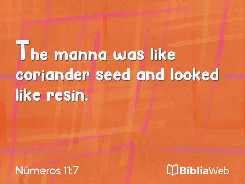 Números 11:7 em imagem para compartilhar